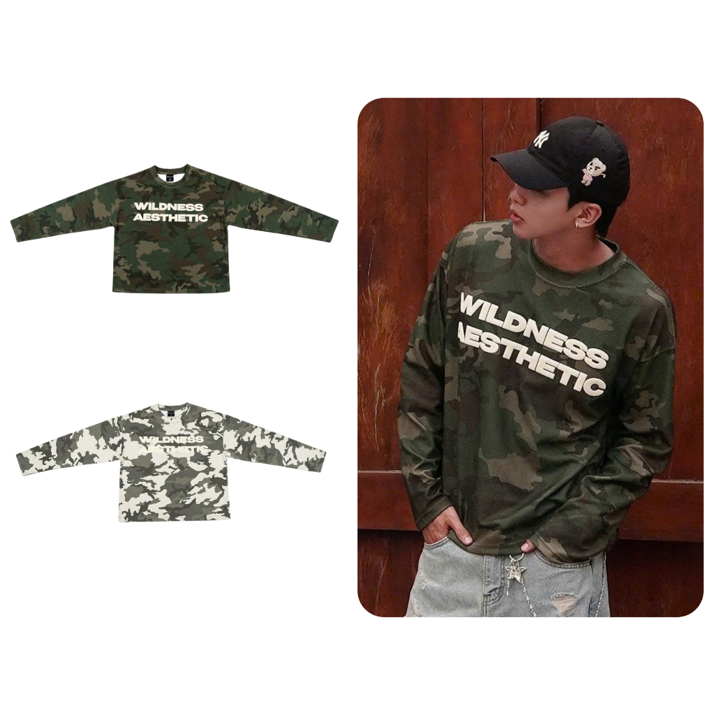 เสื้อเชิ้ตแขนยาว Waffle Camo ODIN CLUB เสื้อแขนยาวลายพรางทรงกล่อง ผ้ารังผึ้งเท่ๆ