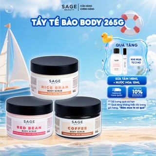 Tẩy Tế Bào Chết Cơ Thể Hạt Tự Nhiên SAGE BEAUTY Giúp Làm Sạch Da, Sáng Da & Mềm Mại - 265gr