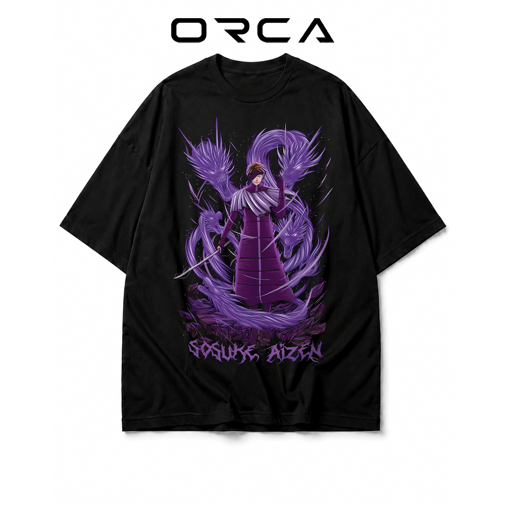 เสื้อยืด Orca พิมพ์ลาย Aizen Sosuke Bleach - ผ้าคอตตอนคุณภาพสูง - ORCA513