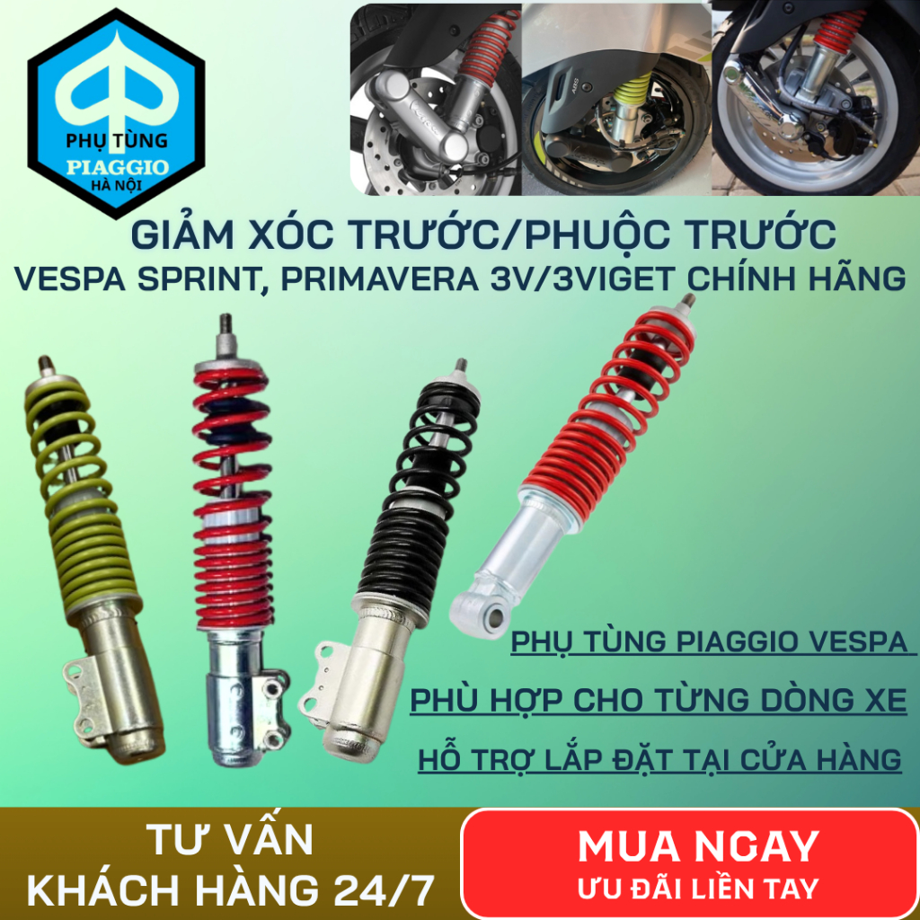 โช้คอัพหน้าแท้/ส้อมหน้าสําหรับ Vespa Sprint 3v/ 3vie และ Sprint 3v Iget/ABS, Primavera 3v, 3v Iget/A