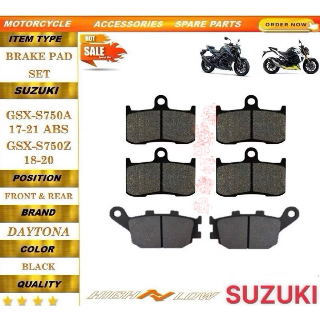 ผ้าเบรค Suzuki GSX-S750A 2017-2021 GSX-S750Z 2018-2020 เป็นสินค้าคุณภาพสูง ️ ️ ️ ️ ️ ️ ️ ️ ️ ️ ️