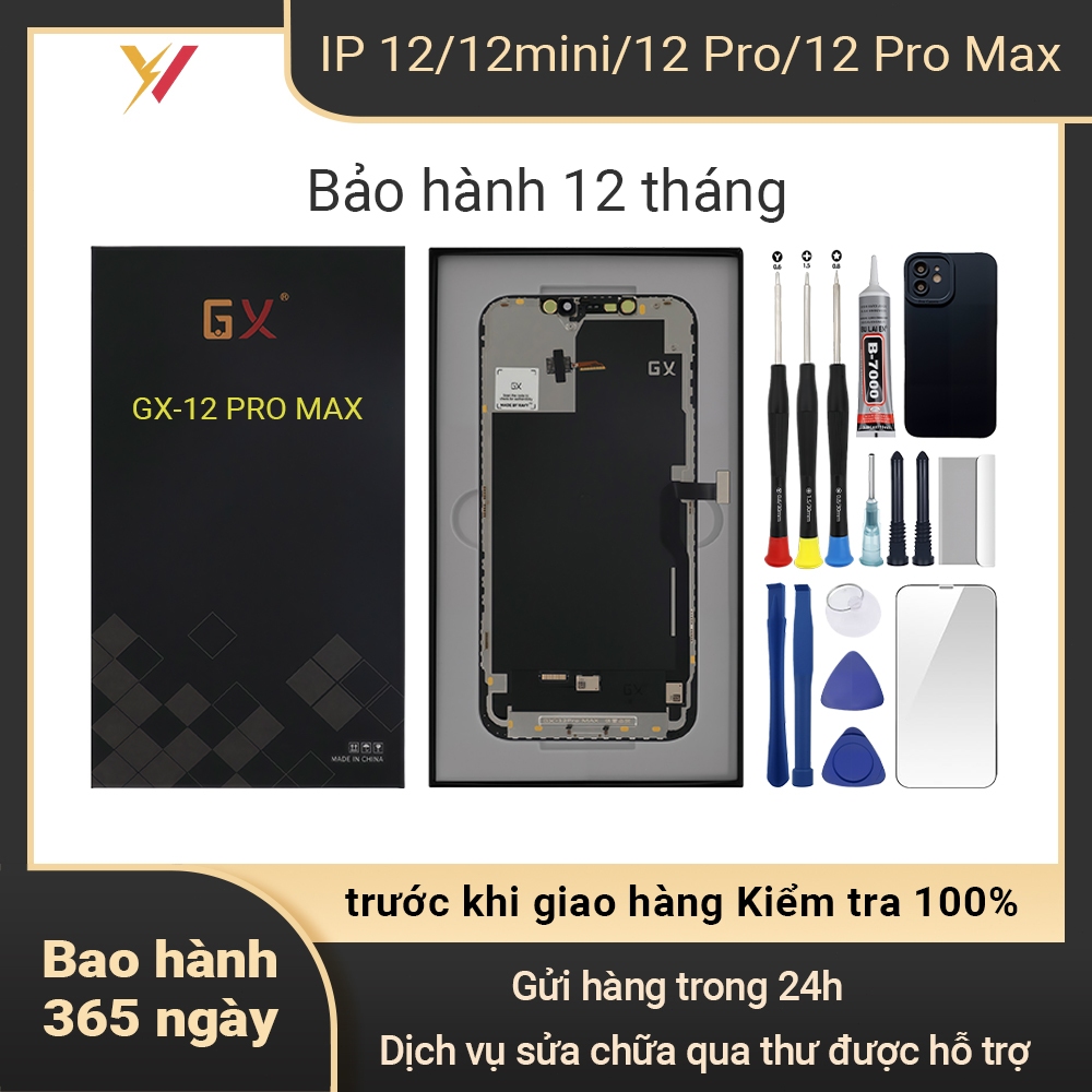 หน้าจอ GX-OLED ของแท้เข้ากันได้กับ IP 12/12 Pro/12 mini/12 Pro Max 12T