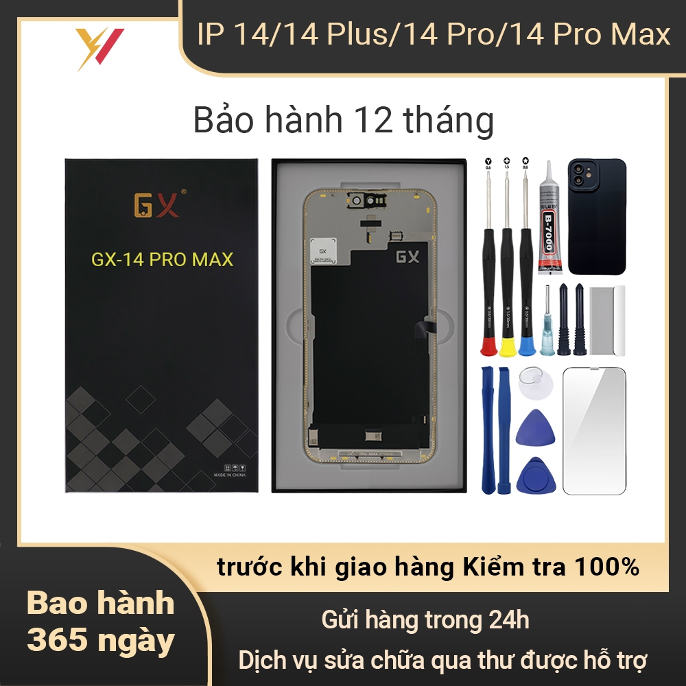 หน้าจอ GX-OLED-HD+ ของแท้เข้ากันได้กับ IP 14/14 Plus/14 Pro/14 Pro Max 12T