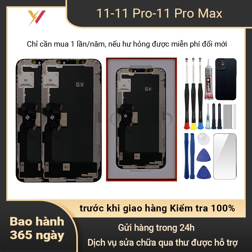หน้าจอ GX-HD+ ของแท้เข้ากันได้กับ IP 11/11 Pro/11 Pro Max 12T