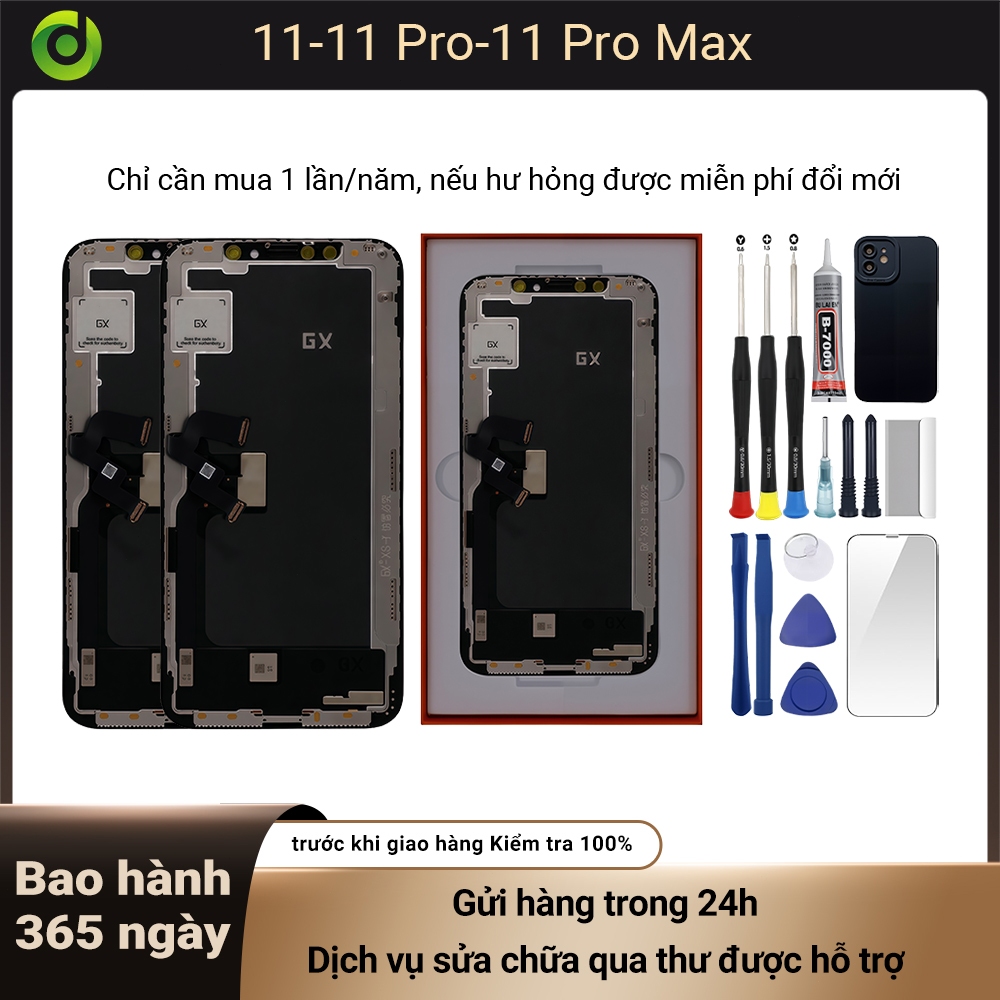 หน้าจอ GX-HD+ ของแท้เข้ากันได้กับ IP 11/11 Pro/11 Pro Max 12T