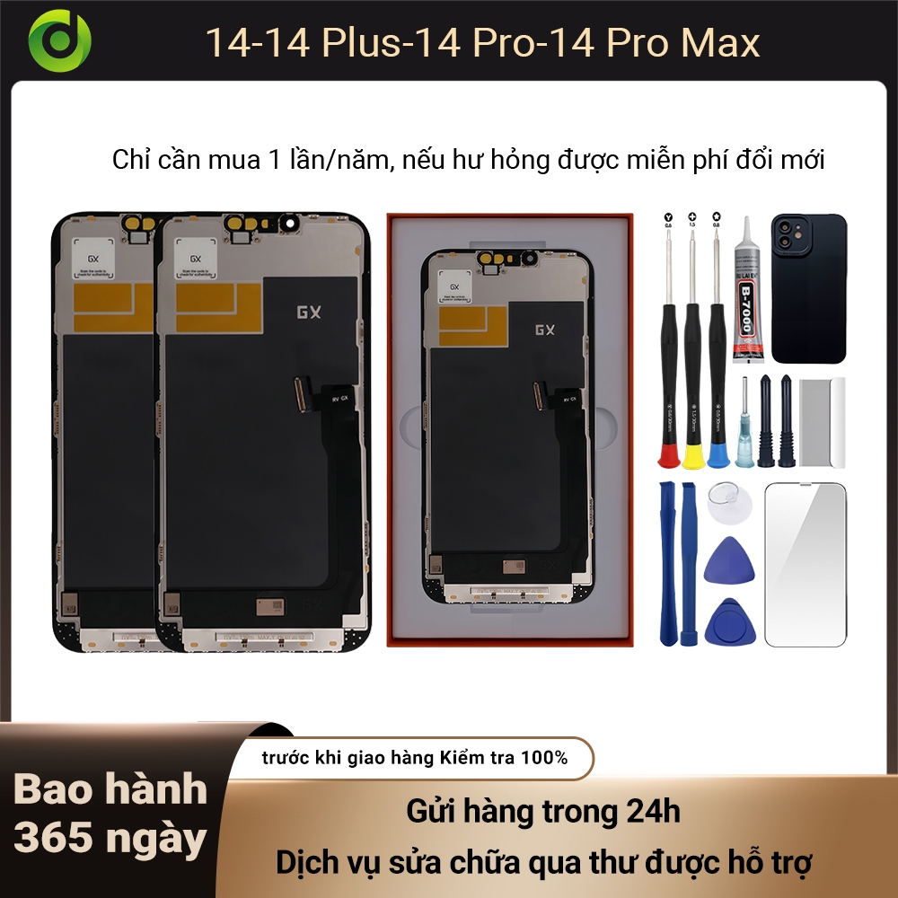 หน้าจอ GX-HD+ ของแท้เข้ากันได้กับ IP 14/14 Plus/14 Pro/14 Pro Max 12T