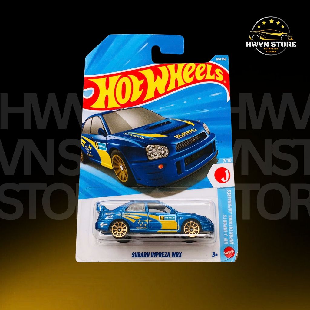 Miniverse - Blue Hotwheels Subaru Impreza WRX รถโมเดล
