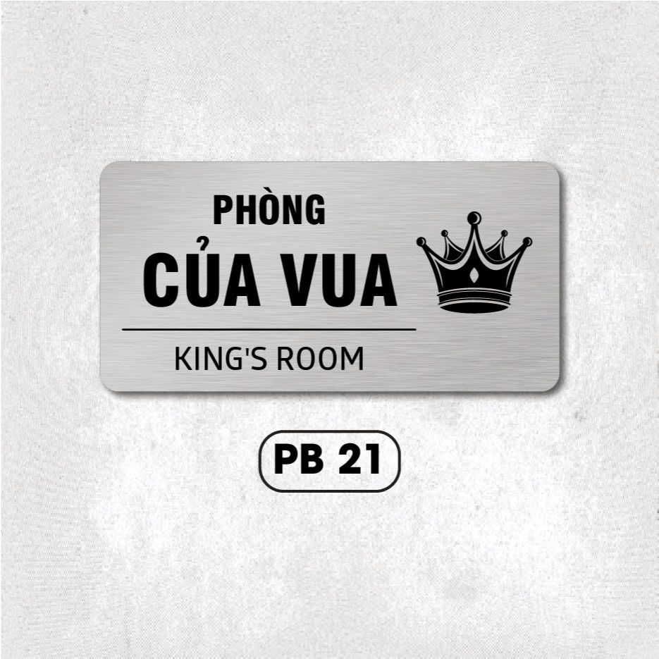 ป้าย ป้ายป้ายกรม - Kings Rooms, Presidents Rooms... ทําจากคุณภาพสูง หรูหรา เงินแท้ Alu