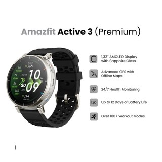 Đồng Hồ Thông Minh Amazfit Active 3 Premium - Bảo Hành 12 Tháng Chính Hãng - Đồng Hồ Thể Thao Theo Dõi Sức Khỏe