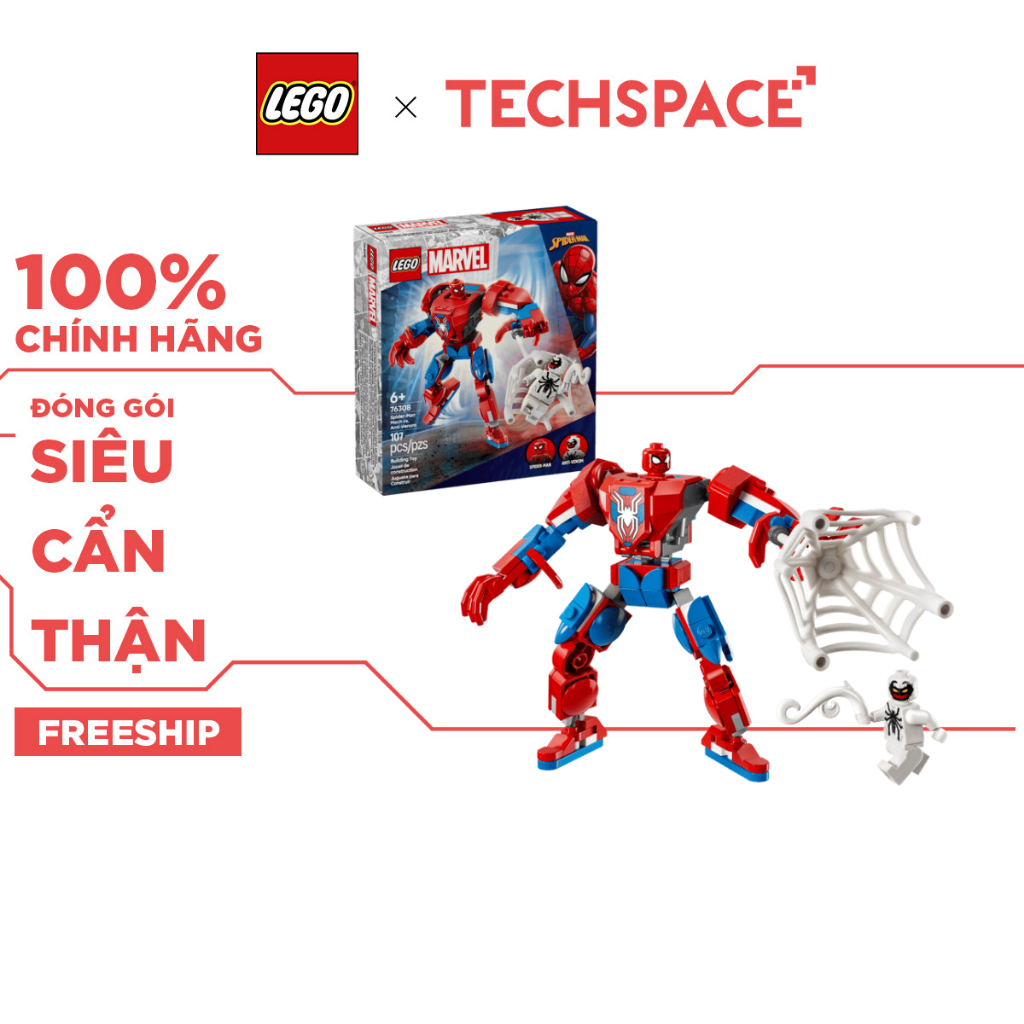 LEGO SUPERHEROES สไปเดอร์แมน Mech vs. กันวีนอม 76308