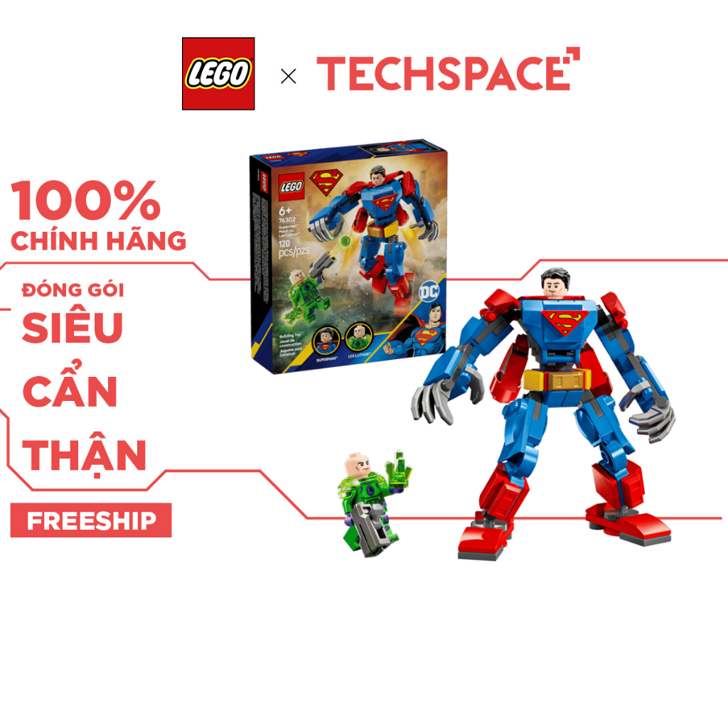 LEGO SUPERHEROES Superman Mech vs. Lex Luthor 76302