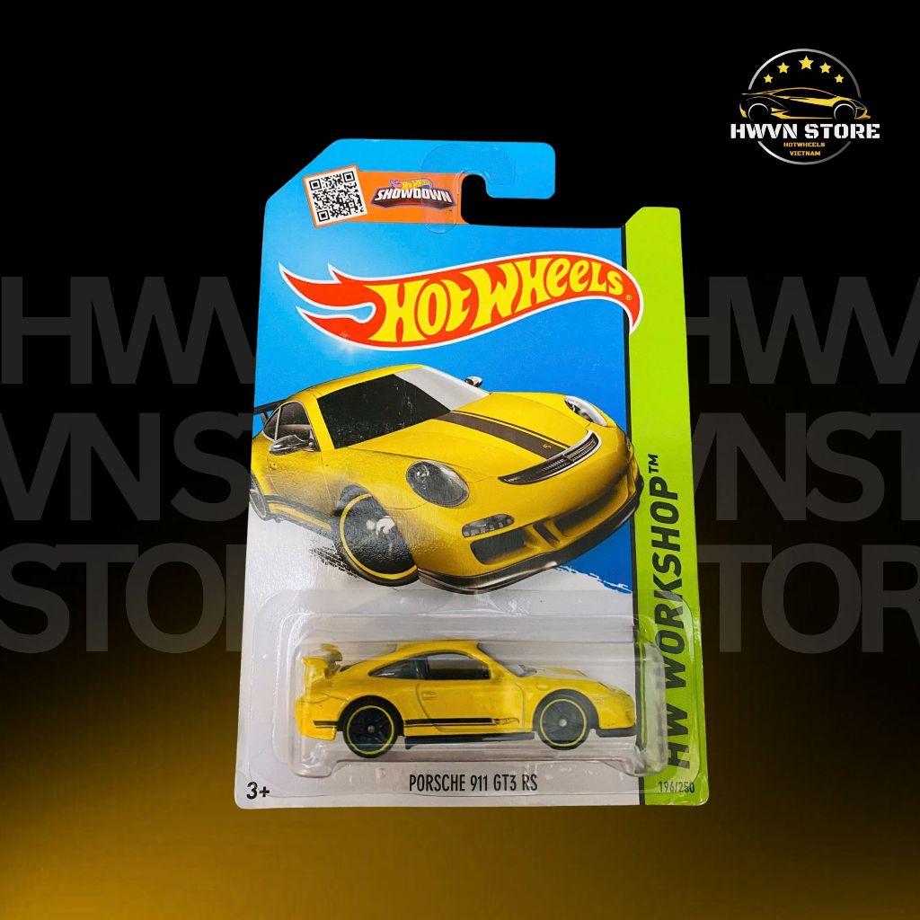 Miniverse - Yellow Hotwheels Porsche 911 GT3 RS รถโมเดล
