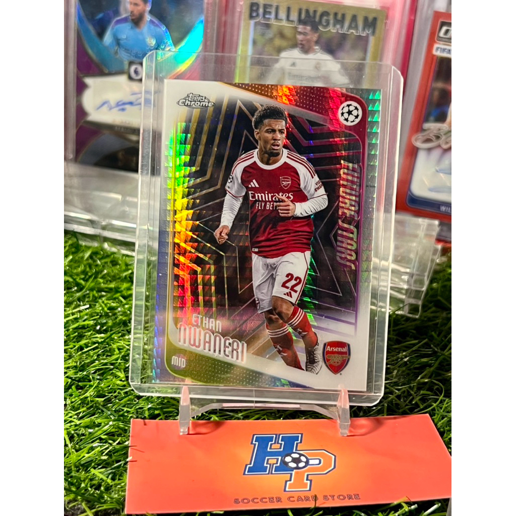 การ์ดฟุตบอล Ethan Nwaneri Pulsar Topps Chrome UCL 2025/26