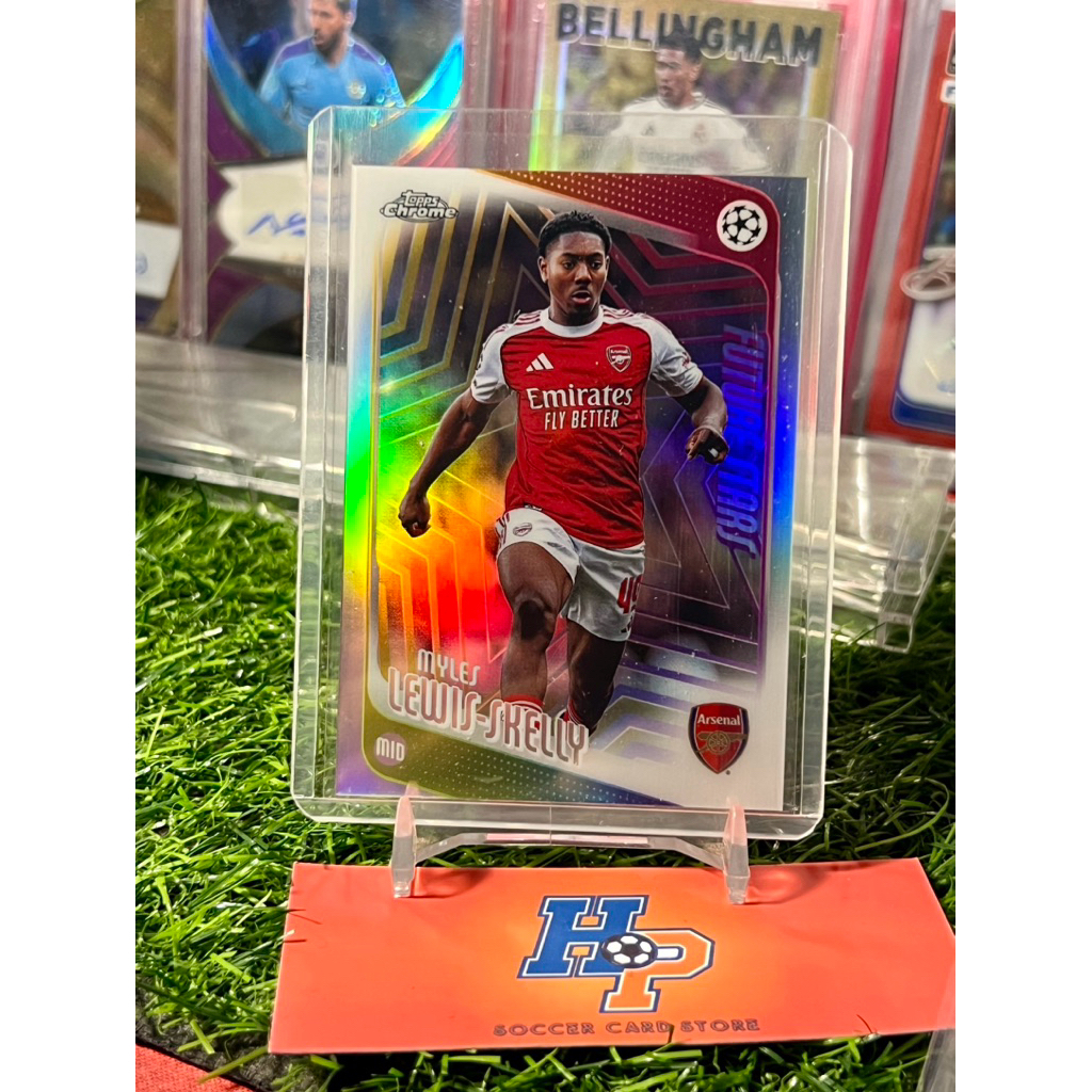 การ์ดฟุตบอล Lewis Skelly Refractor Topps Chrome UCL 2025/26