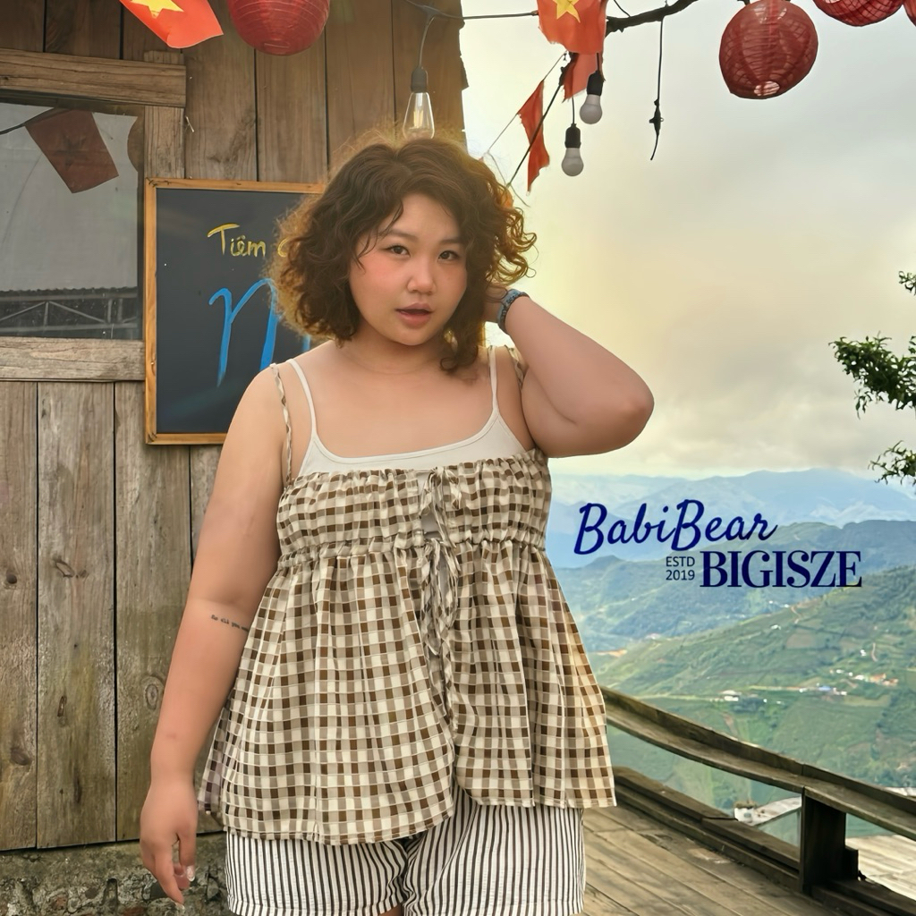 [BABIESBEARBIGSZ] COTTON TWO-STRING SHIRT SET BIGSIZE 60-90KG