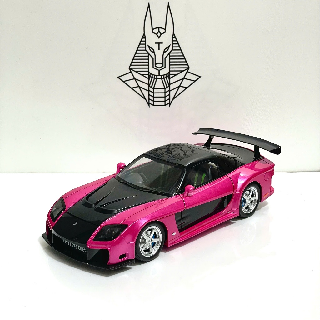 1/24 รถเหล็ก รุ่น MAZDA RX7 VEILSIDE Supercar ใช้สําหรับจอแสดงผลโต๊ะทํางาน