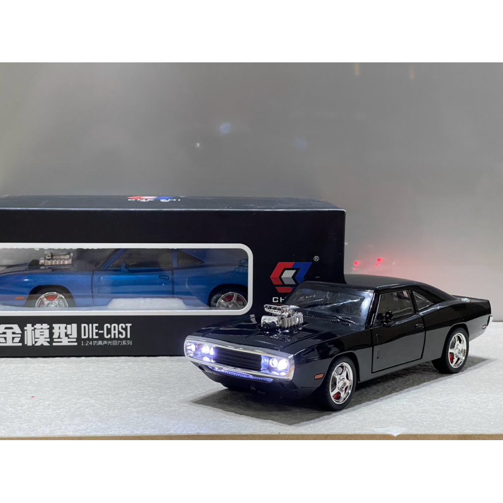 Dodge Charger R/T 1970 รุ่นจอแสดงผล 1:24 โลหะ 20Cm
