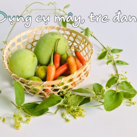 (สินค้าCRAFT VILLAGE) FOX EYE BAMBOO BASKET G12