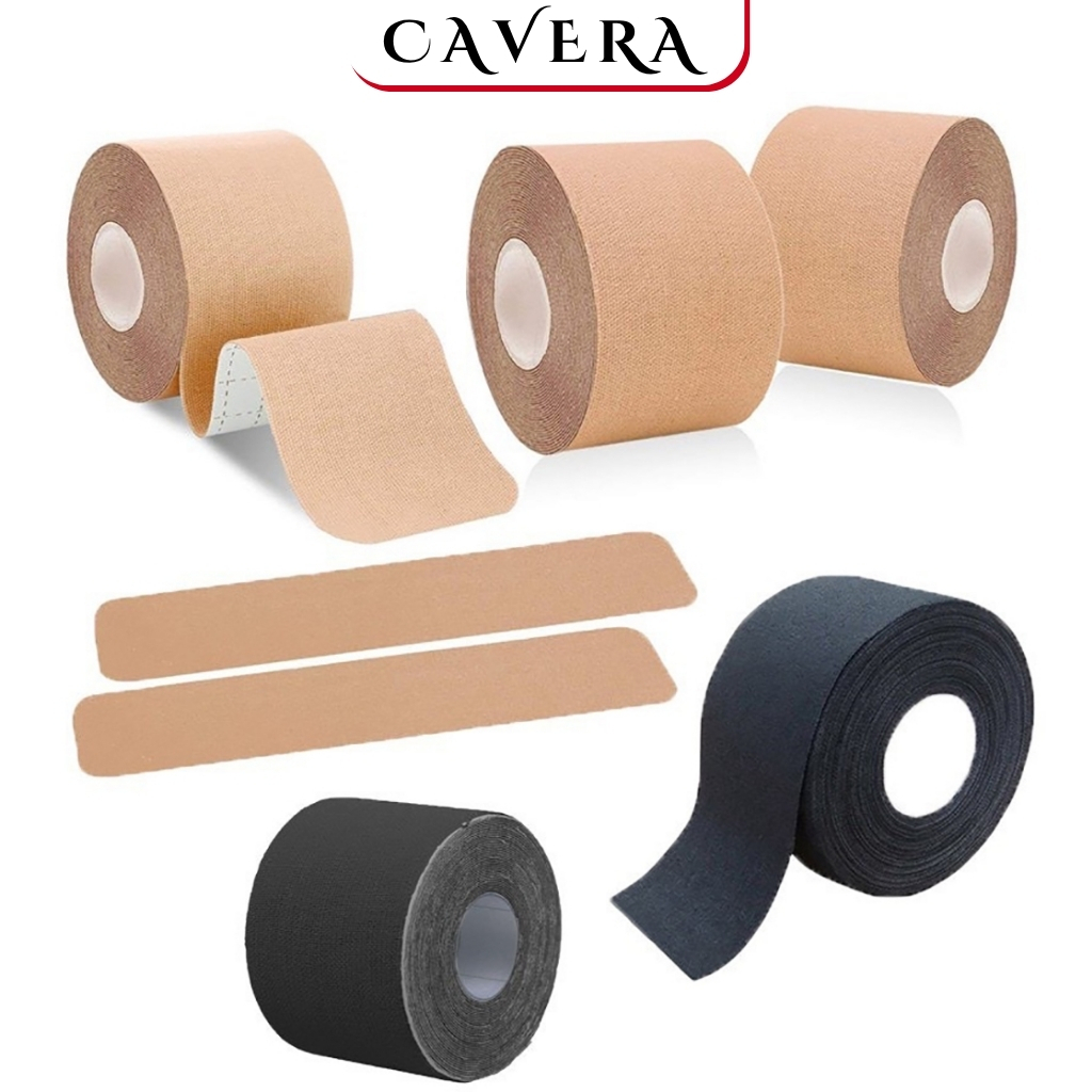 Combo 2 ม้วนหน้าอก เทปกาวแข็งแรง ปลอดภัยต่อการใช้งาน CAVERA VNB05