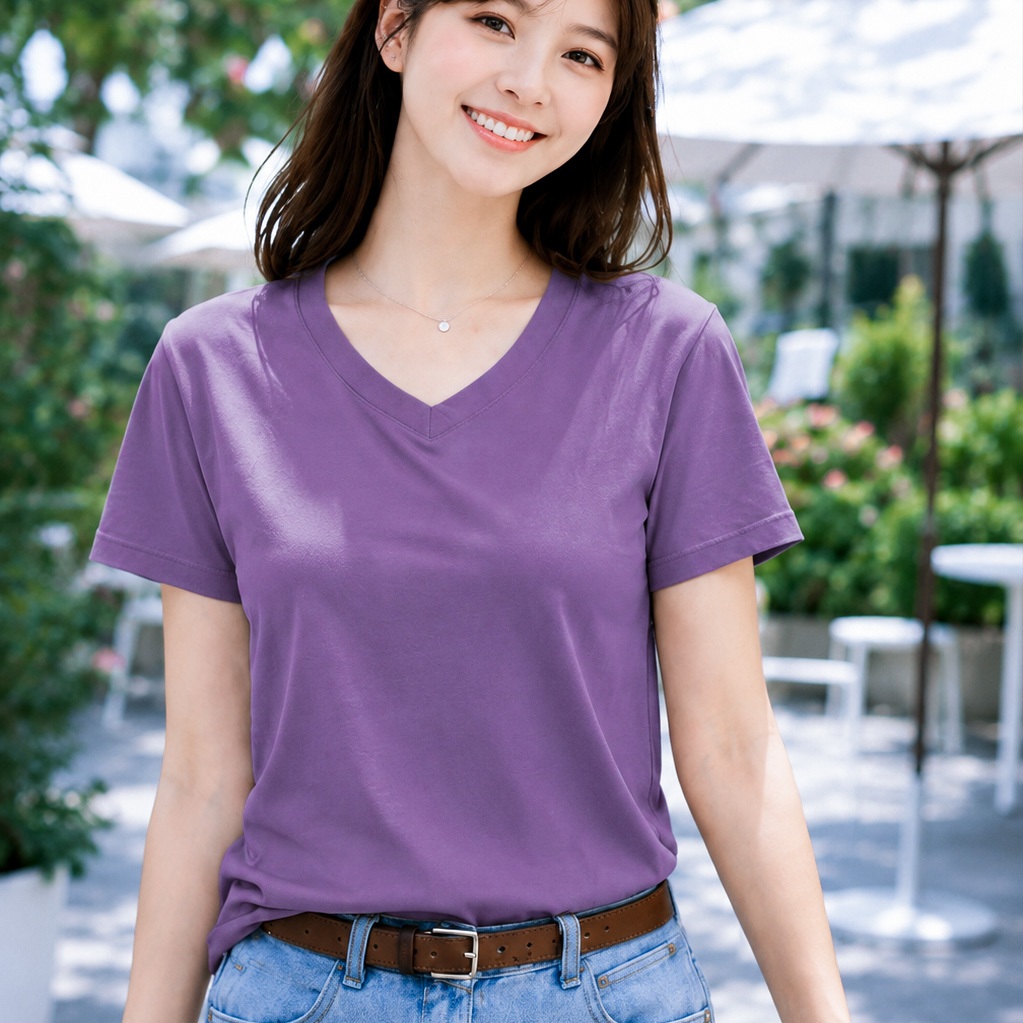 TOLI BSA41 เสื้อยืดคอเต่าผู้หญิง - ผ้าฝ้ายเนื้อนุ่ม ทรงเข้ารูป ร่วมมือง่ายและสวมใส่ทุกวัน