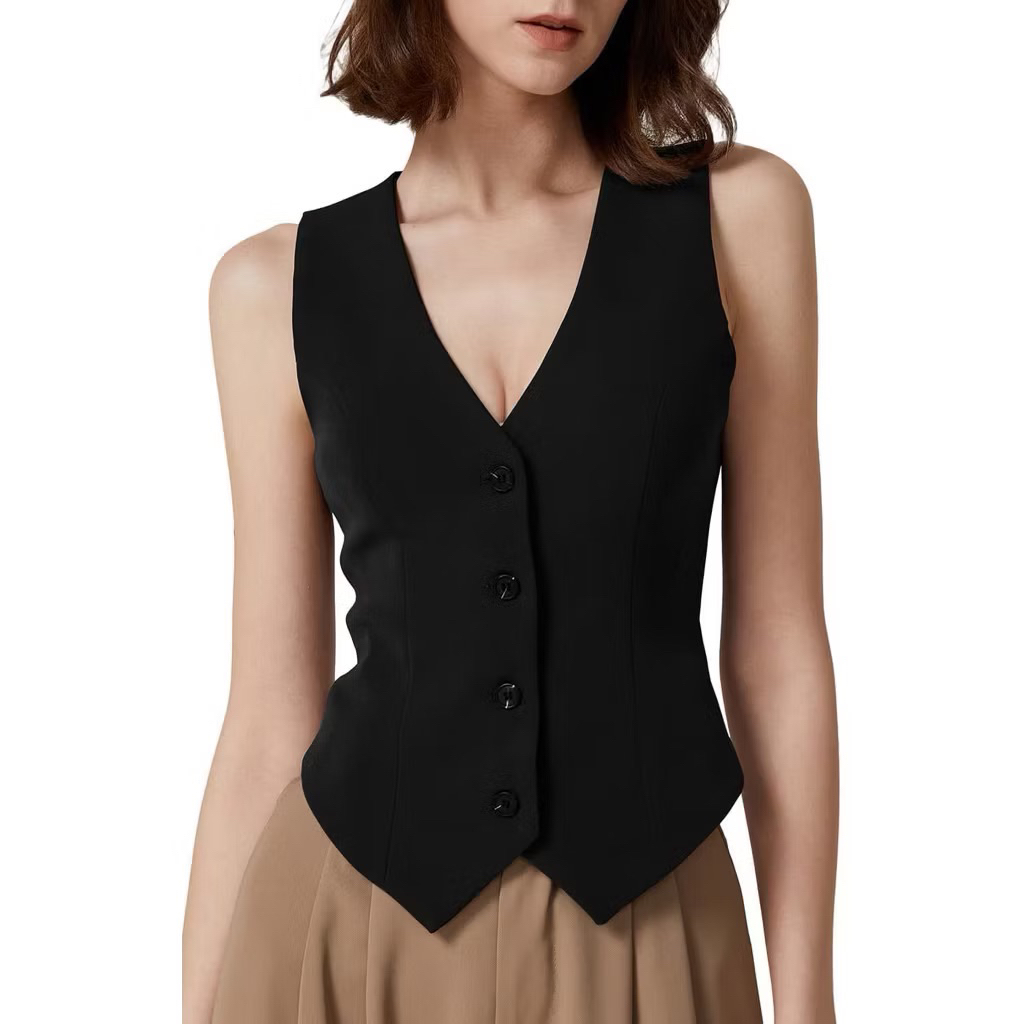 Vest - เสื้อกั๊กคอเต่าสั้น vnxk Moa.moa