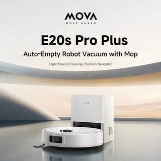 Robot Hút Bụi Lau Nhà Mova E20s Pro Plus - Lực Hút Mạnh, Tự Đổ Rác, Giặt Dẻ Lau - Bảo Hành Chính Hãng 36 Tháng