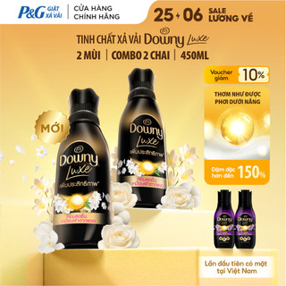 [MỚI] Combo 2 Tinh Chất Xả Vải Đậm Đặc DOWNY LUXE Với Tinh Chất Mặt Trời - Thơm Như Được Phơi Dưới Nắng Chai 450mlx2
