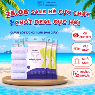 Combo 5 quần lót giấy dùng 1 lần tiện lợi S'BABY TANO chất liệu vải giấy mềm mại, thoáng mát và an toàn cho da (PP)
