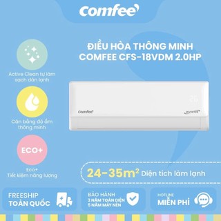 Điều Hòa Thông Minh Comfee Inverter CFS-18VDM 18.000 BTU 1 Chiều 5 Sao Mới 2026