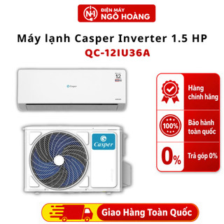 Máy lạnh Casper Inverter 1.5HP QC-12IU36A - Điều hòa 1 chiều 12000BTU, làm lạnh nhanh, vận hành êm - Điện Máy Ngô Hoàng