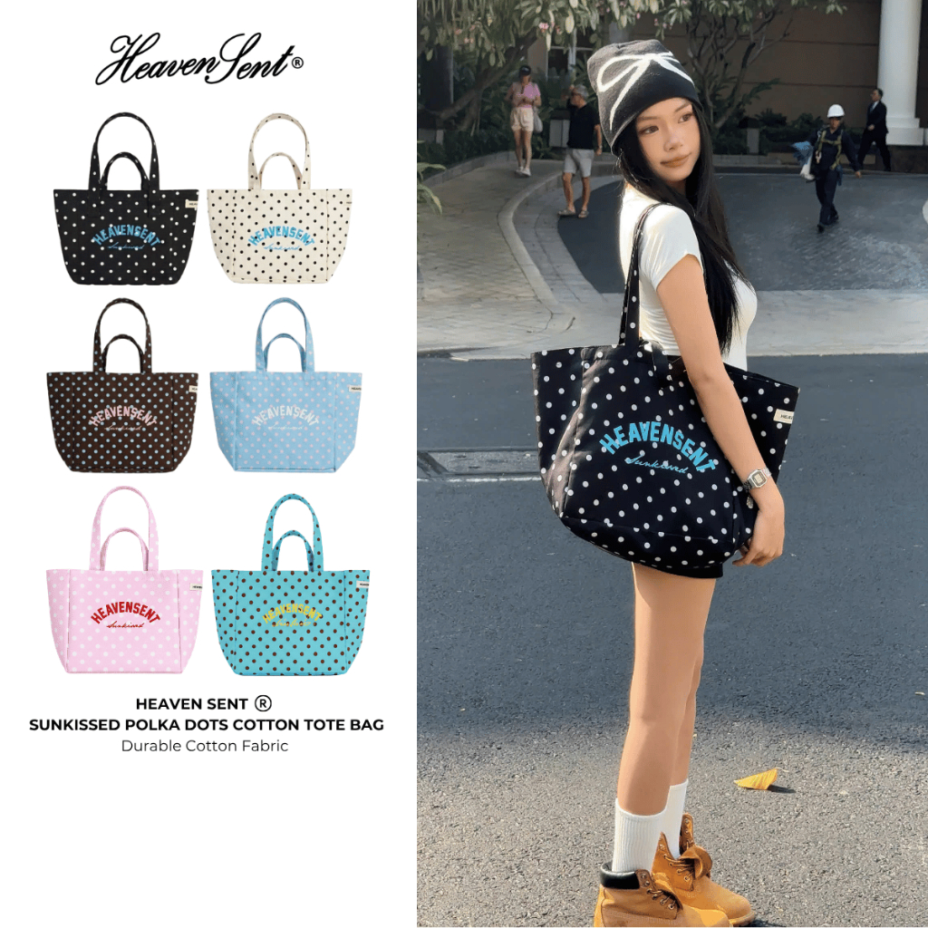 [SVIP] Sunkissed Polka Dot Cotton Tote Bag HEAVEN SENT - HS_PK006