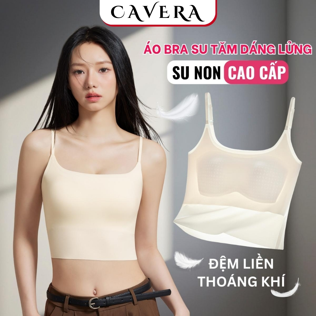 เสื้อชั้นในครึ่งตัวสําหรับผู้หญิงพร้อมแผ่นรองหน้าอกไร้ตะเข็บ CAVERA VNB6683