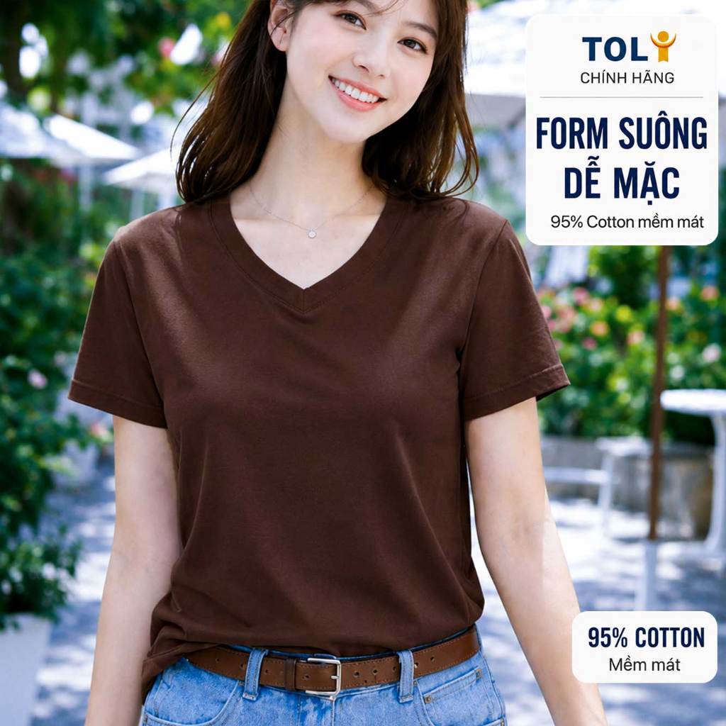 TOLI BSA40 เสื้อยืดคอเต่าผู้หญิง - ผ้าฝ้ายเนื้อนุ่ม ทรงเข้ารูป ร่วมมือง่ายและสวมใส่ทุกวัน