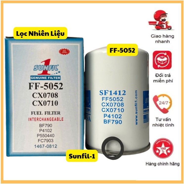 กรองน้ํามันเครื่อง FF-5052 Sunfil-1_สําหรับเครื่องยนต์ดีเซล