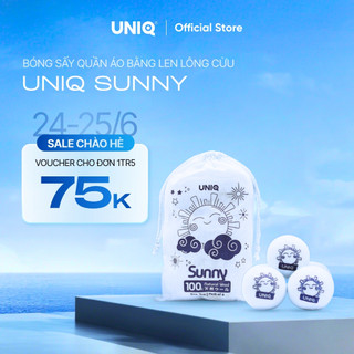 Bóng sấy quần áo len lông cừu UNIQ Sunny banh giúp khô nhanh tiết kiệm điện chống nhăn thơm quần áo cho máy sấy giặt