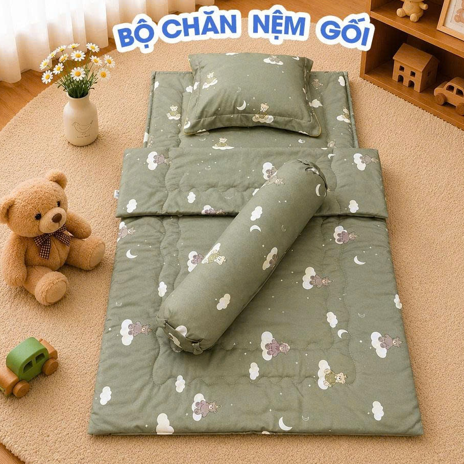 ชุดเครื่องนอน + หมอนเด็ก MC04 สําหรับทารกก่อนวัยเรียน LOTUS HOMES ผ้า Tencel นุ่มและเย็น