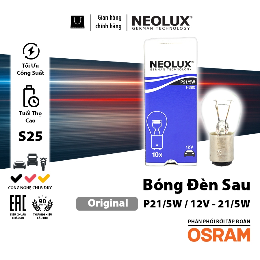 Combo 10 OSRAM NEOLUX Original S25 P21/5W N380 12V 21/5W N380 12V 21/5W