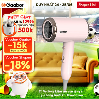 Máy sấy tóc Gaabor N1000D sấy nhanh 2 chiều nóng lạnh công suất 1000W độ ồn thấp ánh sáng xanh