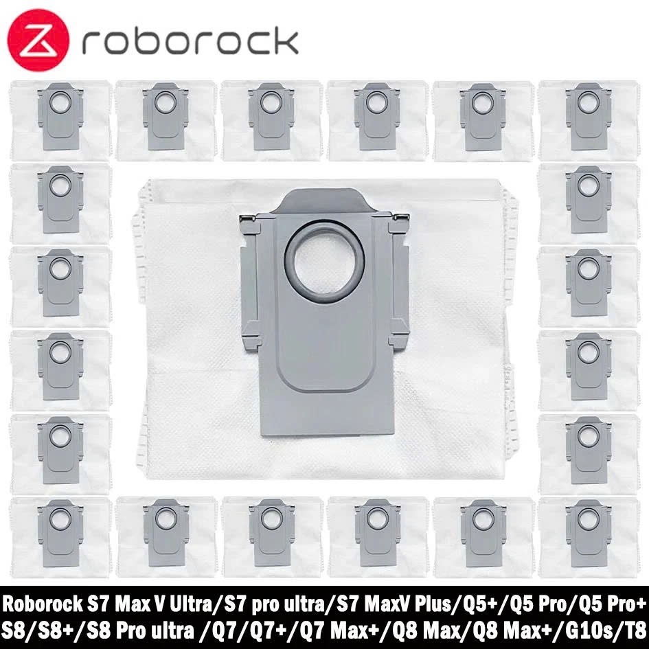 (ของแท้) Roborock Q5 Pro, S7 Max V, S7 Max V Ultra, S8, S8 Pro เครื่องดูดฝุ่นหุ่นยนต์ถุงขยะ