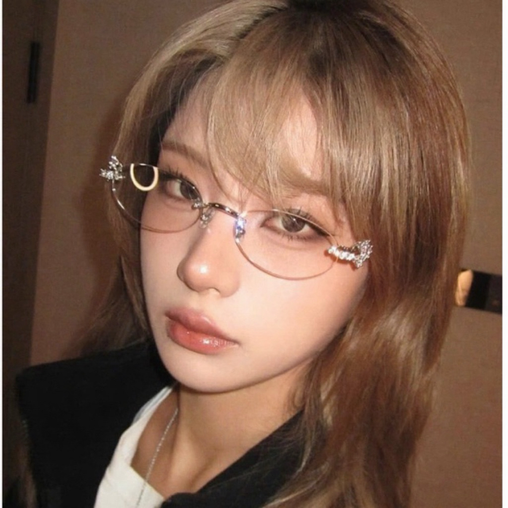 EYEV EYEWEAR V12 กรอบแว่นตาไร้ขอบ unisex คุณภาพสูงพร้อมหินป้องกันแสงสีฟ้า