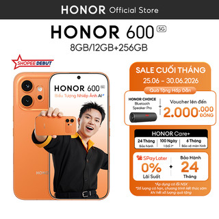 [ƯU ĐÃI MỞ BÁN] Điện Thoại HONOR 600 5G 8/12GB + 256GB | Chip Snapdragon 7 Gen 4 | AI Camera 200MP | BH 24 Tháng