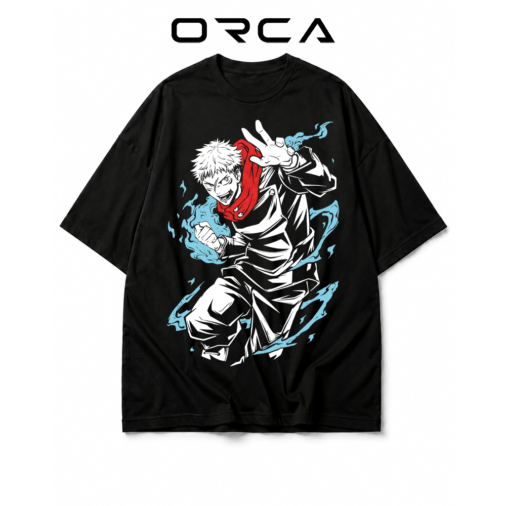 เสื้อยืด Orca พิมพ์ลาย Itadori Yuji Jujutsu Kaisen - ผ้าคอตตอนคุณภาพสูง - ORCA808