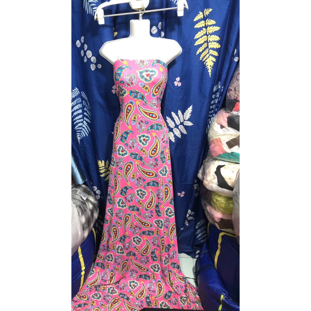 E347 - ผ้าคอตตอนลายโบรเคด (2.2m x 1.7m) ยืด 4 ทิศทาง