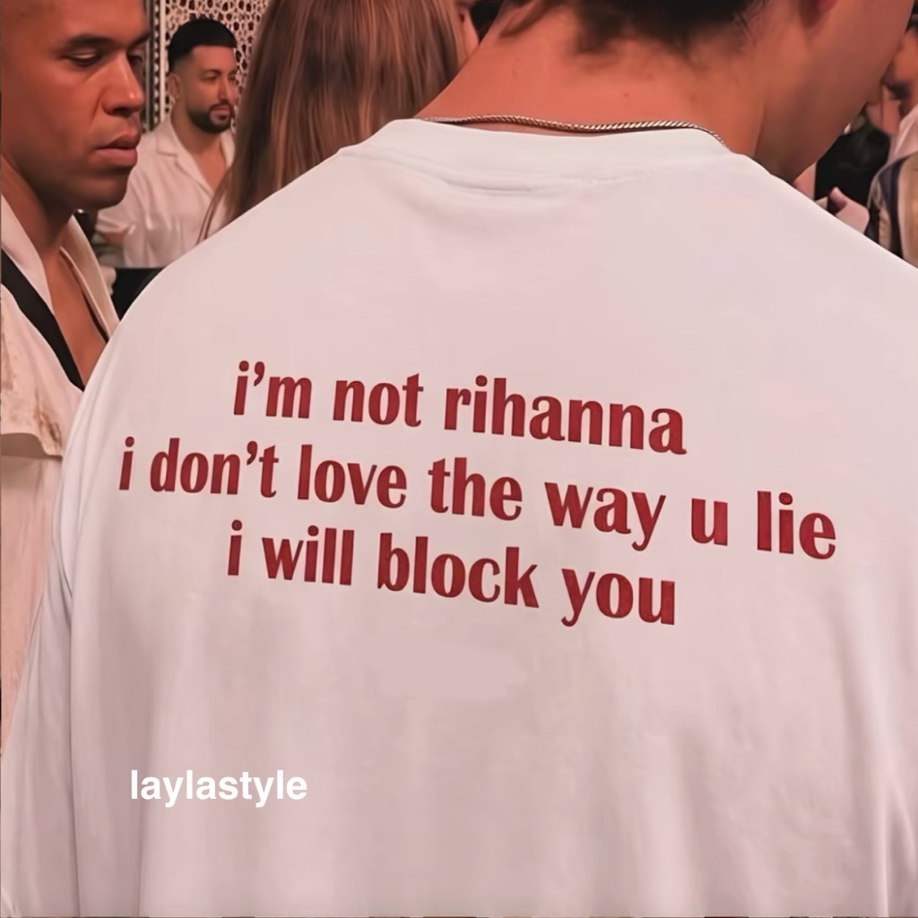 Laylastyle Rihanna เสื้อยืดผ้าฝ้าย 100% สไตล์ยุโรปและอเมริกาไม่ซ้ําใคร