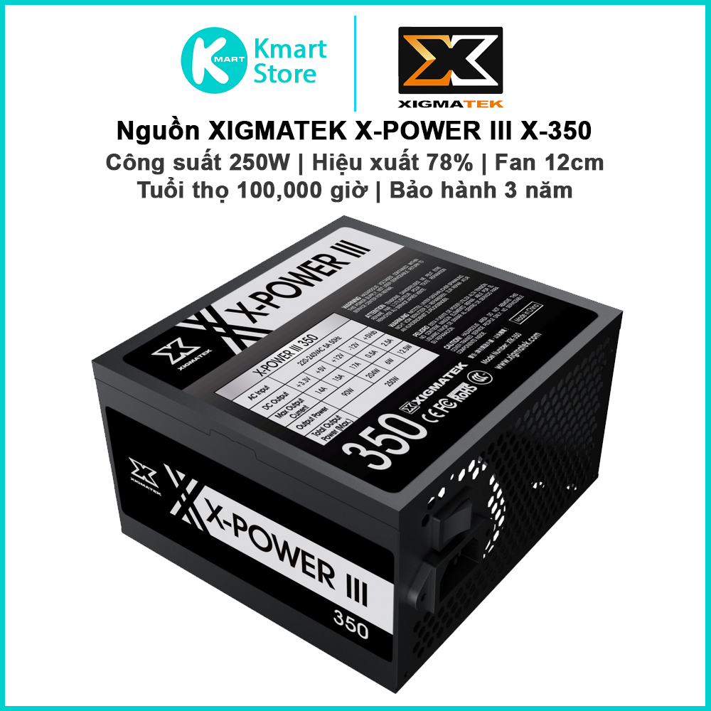 คอมพิวเตอร์ Xigmatek X-Power III แหล่งพลังงาน | ความจุจาก 250W -> 600W | 85% ประสิทธิภาพ | พัดลม 12ซ