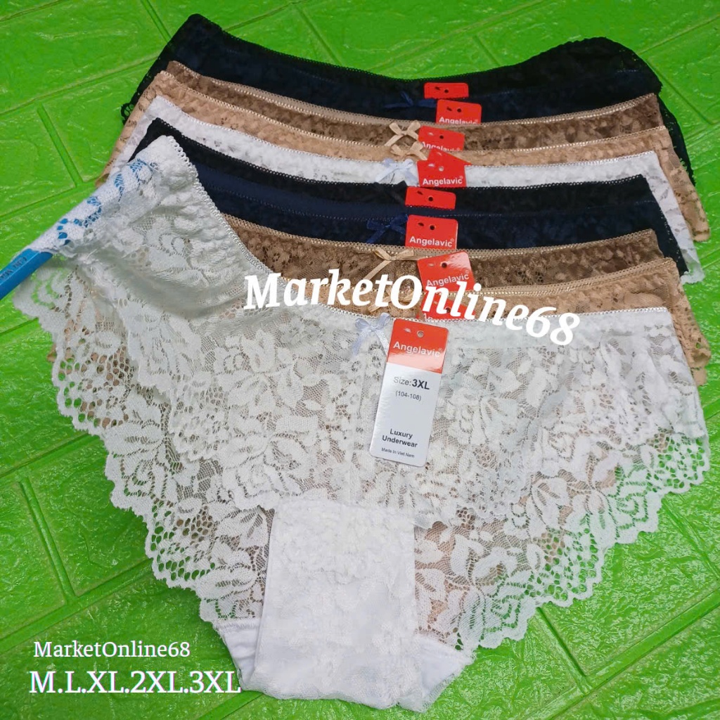 5 คุณภาพสูง SEXY LACE ชุดชั้นในสตรี Q58 40 กก.ถึง 70 กก.ไม่มีวงเล็บขอบ VN MARKETONLINE68
