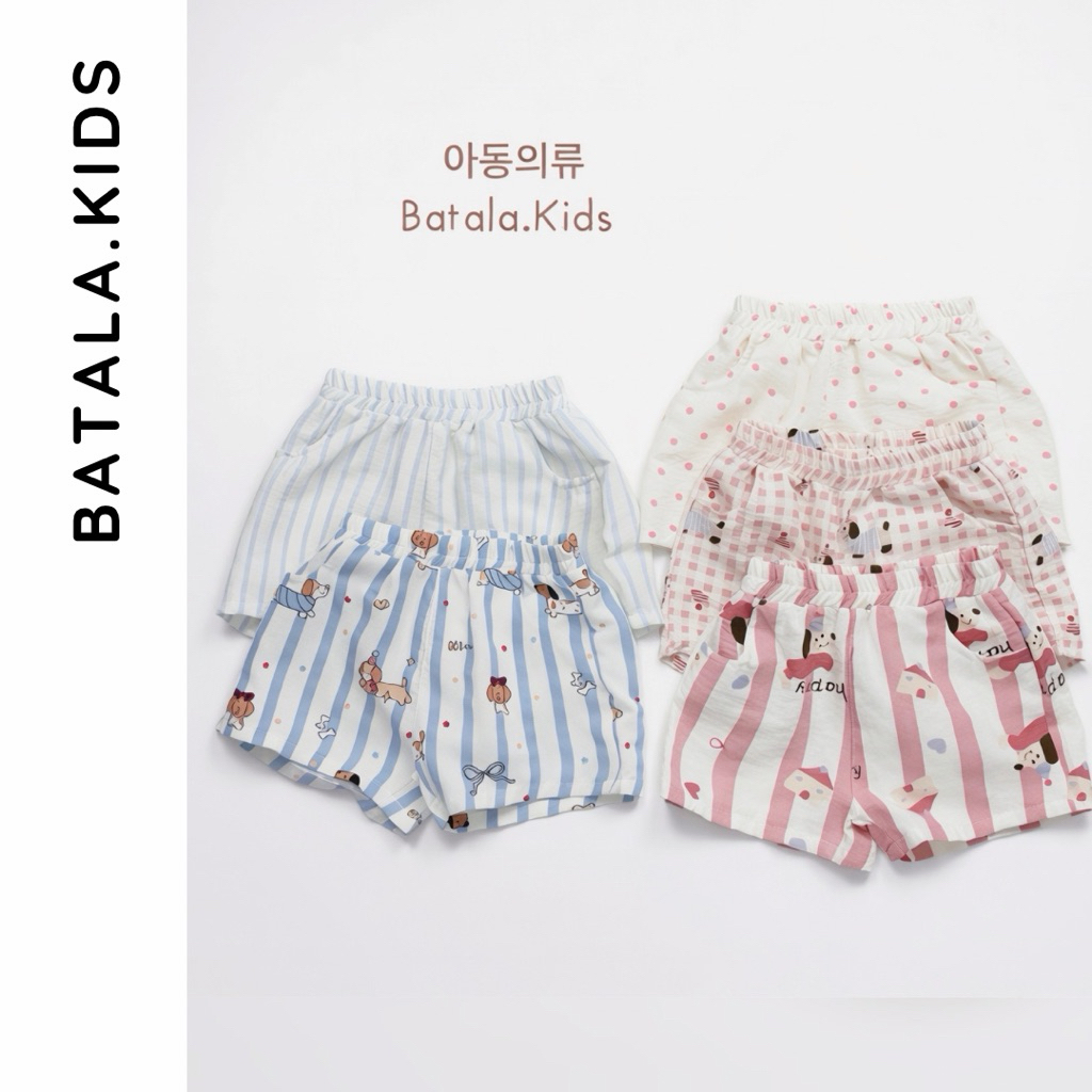 กางเกงขาสั้นฤดูร้อนสําหรับเด็กชายและเด็กหญิง Batala Kids กางเกงขาสั้น CUTE PATTERN สําหรับเด็กตั้งแต