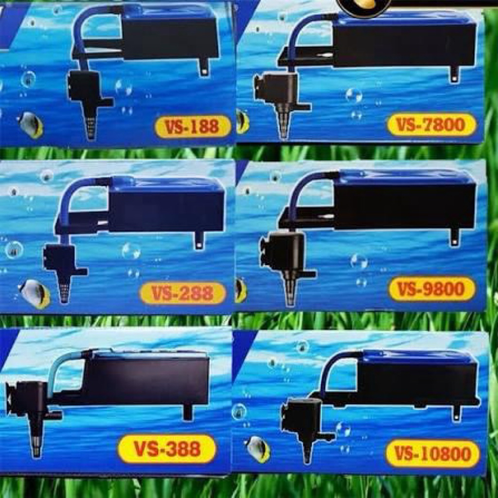 ปลา Vipsun VS-188, VS-7800, VS-288, VS-9800/388/10800 รางกรองน้ําและชุดปั๊ม