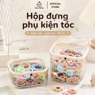 Ống Hộp có nắp đựng Dây buộc tóc phụ kiện lặt vặt để bàn COZY DECOR