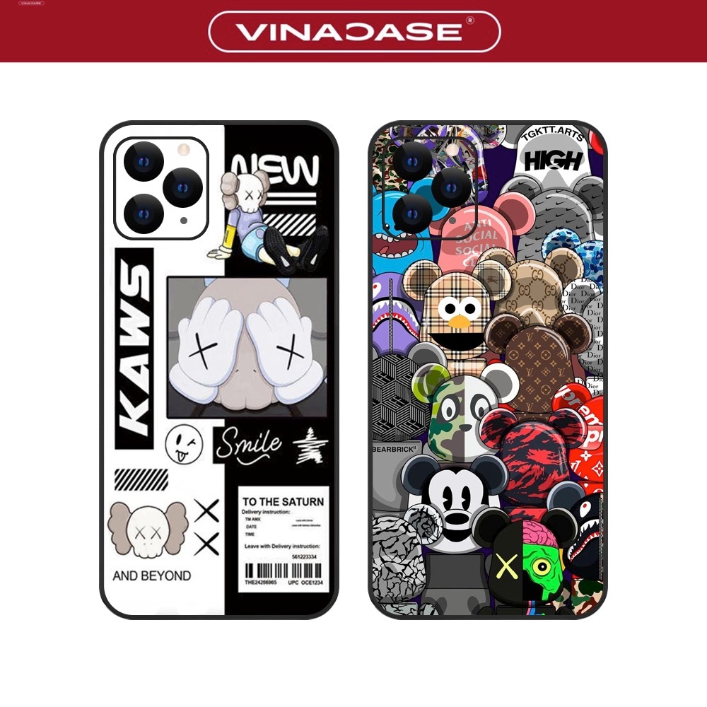 KawsBST1 Square Edge TPU IPhone 17 Pro Max/15 Pro Max/14 Pro Max/13 Pro Max Case